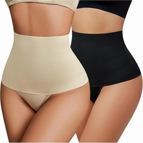 Avidlove Women's Shapewear Tummy Control Thong Mid Waist Shaping Underwear Panty Girdle Bodysuit
