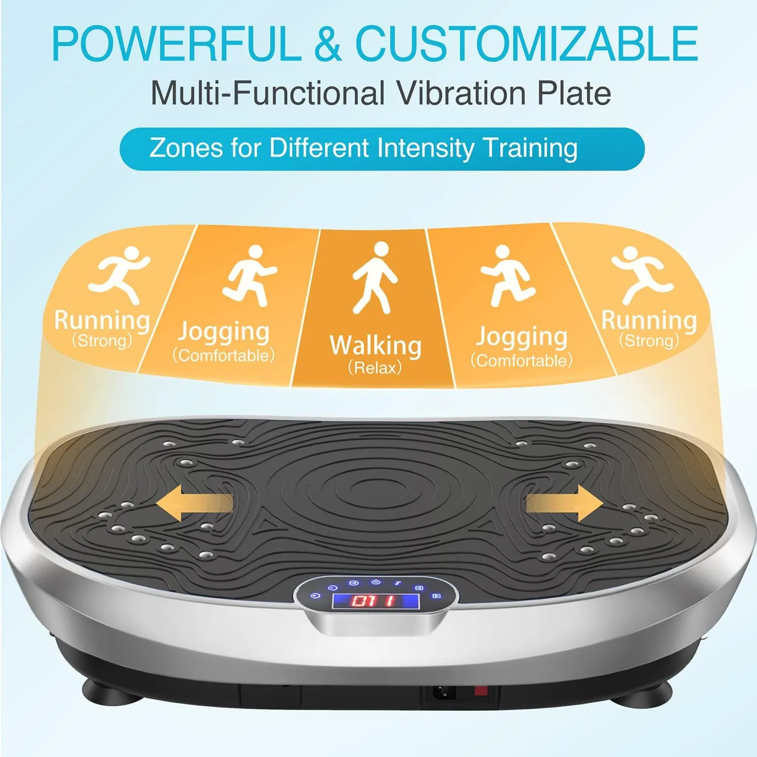 AXV Vibration Plate Exercise Machine Whole Body Workout Power Vibrate Fitness Platform Vibrating Machine Exercise Board for Weight Loss Shaping Toning Wellness Home Gyms Workout
