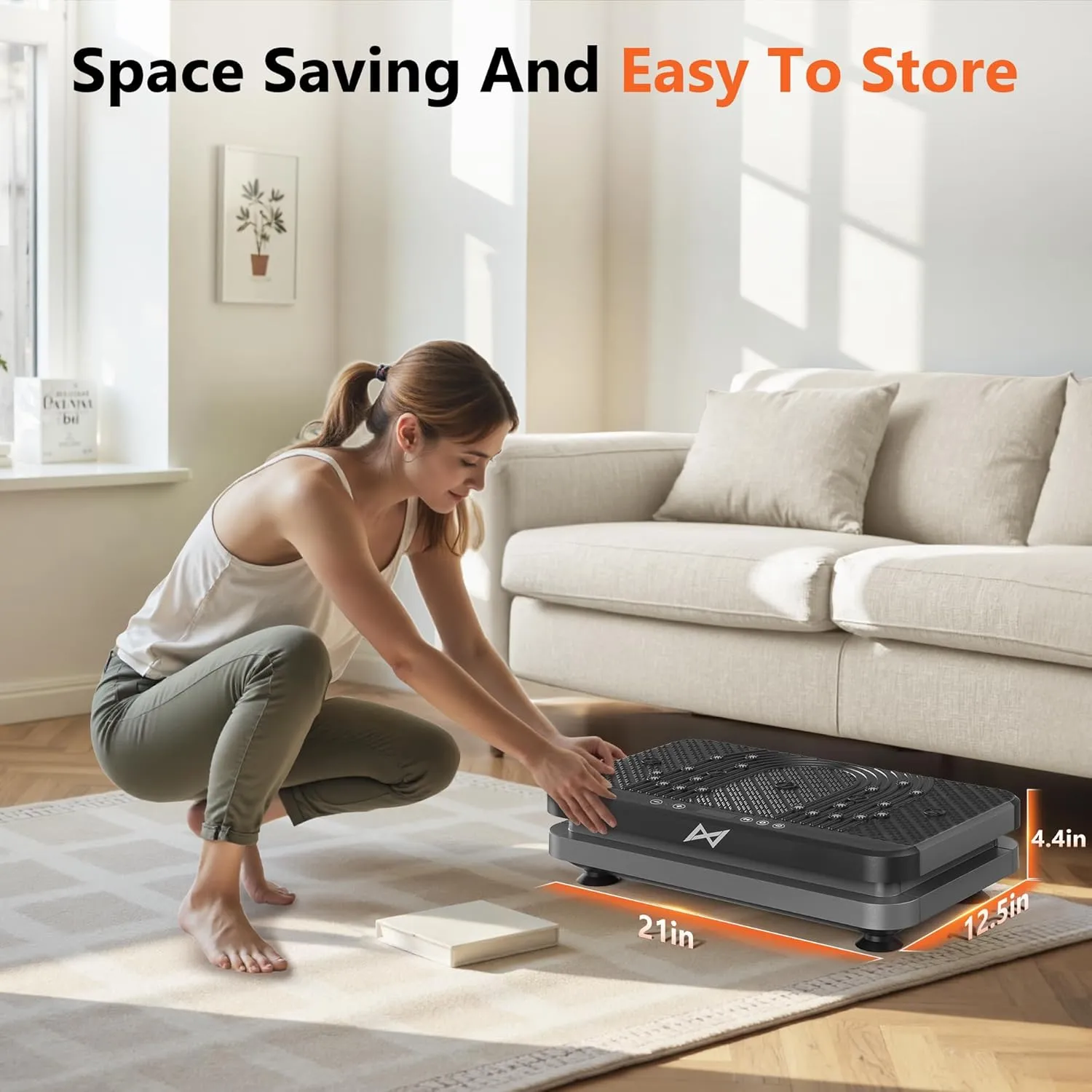 AXV Vibration Plate Fitness Platform Exercise Machine Vibrating Lymphatic Drainage Shaking Full Body Shaker Workout Vibrate Stand Shake Board Sport Gym for Weight Loss Fat Burner for Women Men