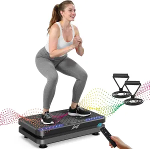 AXV Vibration Plate Fitness Platform Exercise Machine Vibrating Lymphatic Drainage Shaking Full Body Shaker Workout Vibrate Stand Shake Board Sport Gym for Weight Loss Fat Burner for Women Men
