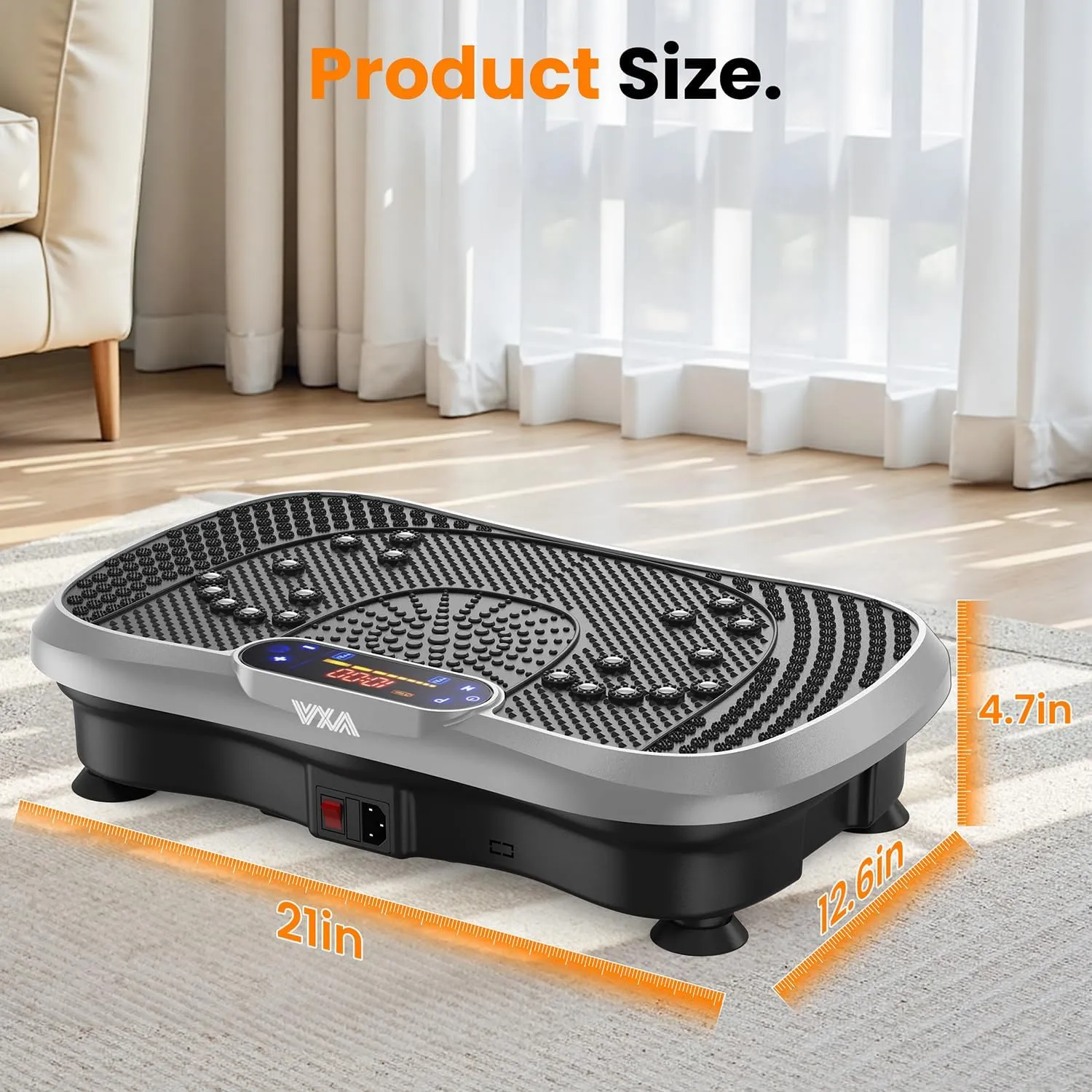 AXV Vibration Plate Fitness Platform Exercise Machine Vibrating Lymphatic Drainage Shaking Full Body Shaker Workout Vibrate Stand Shake Board Sport Gym for Weight Loss Fat Burner for Women Men