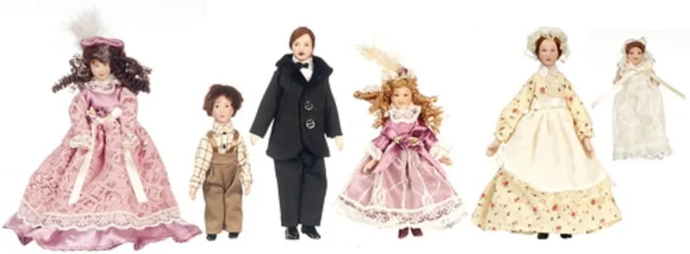 Aztec Imports, Inc. Dollhouse Victorian Family with Maid