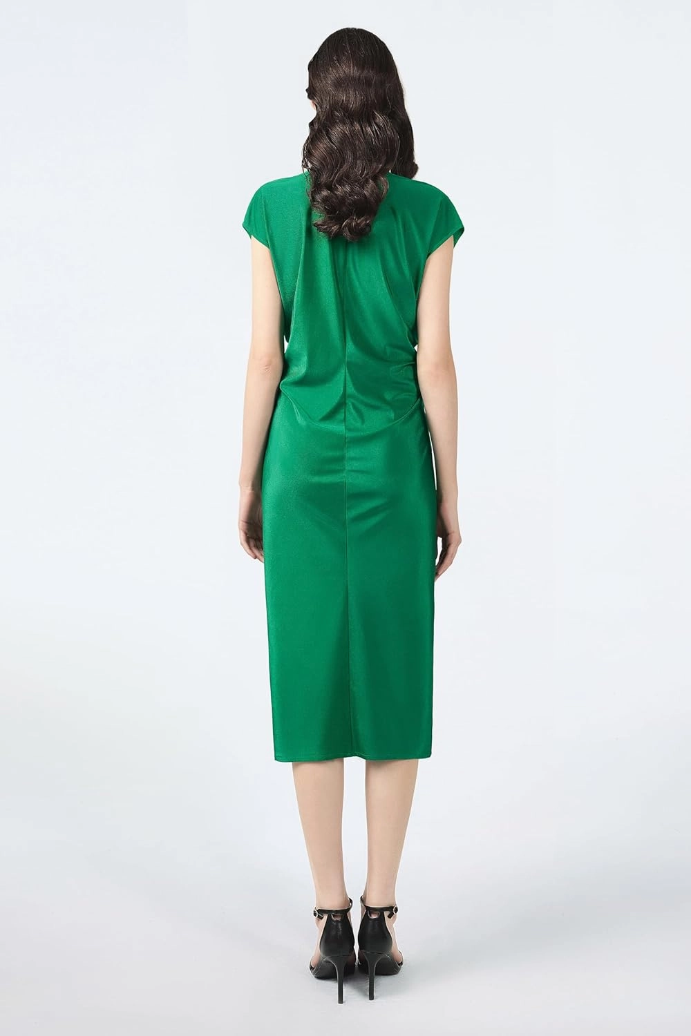 BABEYOND Cocktail Dresses for Women - Pleated Wrap Dress with Simple Sleeve Design Casual Party Work Dresses