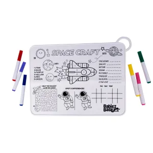 Babies Basic Reusable Silicone Colouring Mat with Pens and Travel Case - Game Design