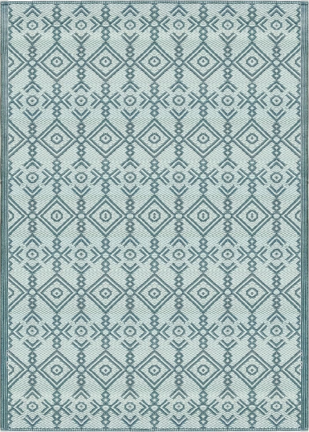 BalajeesUSA Outdoor Rug - 5x7 Grey Reversible Recycled Plastic Straw Patio Decor Waterproof Large RV Camper mat Camping 7032