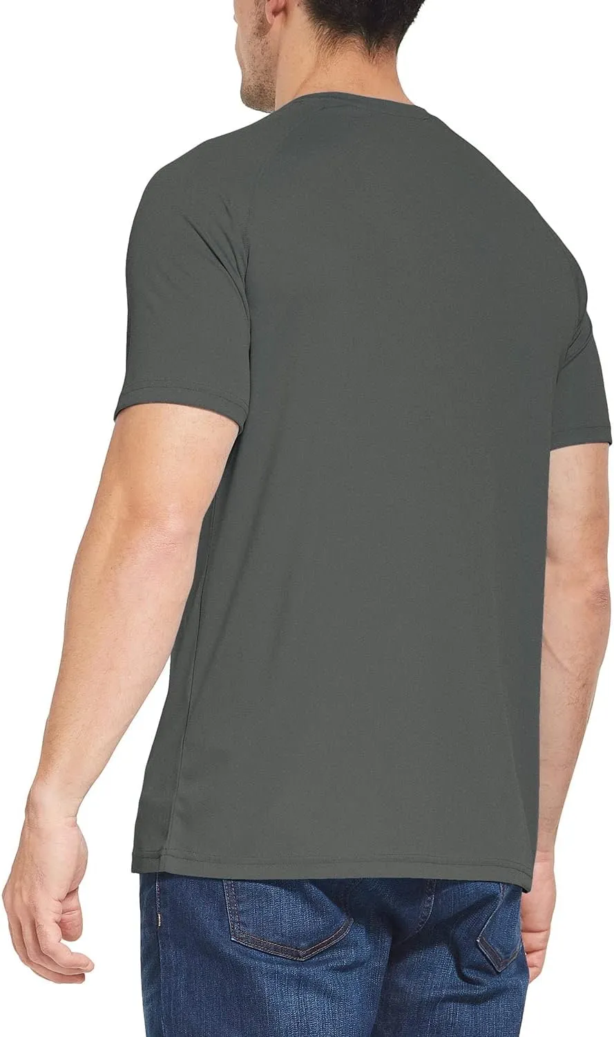 baleaf Men's UPF 50  Short Sleeve Shirts Lightweight Sun Protection SPF T-Shirts Fishing Hiking Running