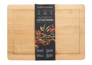 Bamboo Wood Cutting Board: Medium – (13.78” x 9.84”) Durable, Eco-Friendly Chopping Board by Dura Living