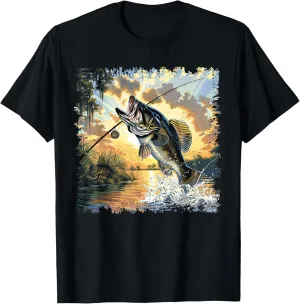 Bass fisherman fishing for bass fishing bass whisperer T-Shirt