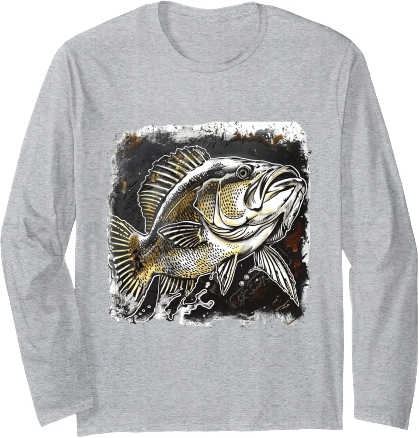 Bass Whisperer bass fisherman fishing for bass Long Sleeve T-Shirt