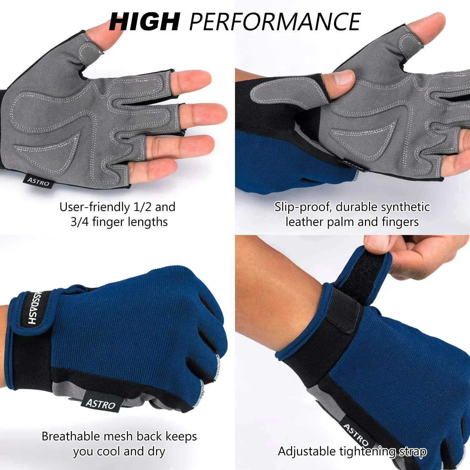 BASSDASH Astro Fishing Gloves Men’s Women’s Fingerless Gloves for Game Fishing Kayaking Paddling Sailing MTB