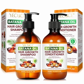 Batana Oil Shampoo and Conditioner Set, Batana Oil with Onion Shampoo and Conditioner for Men and Women Daily Hair Care,for Thinning Hair & Hair Loss, for Curly Hair & Straight hair