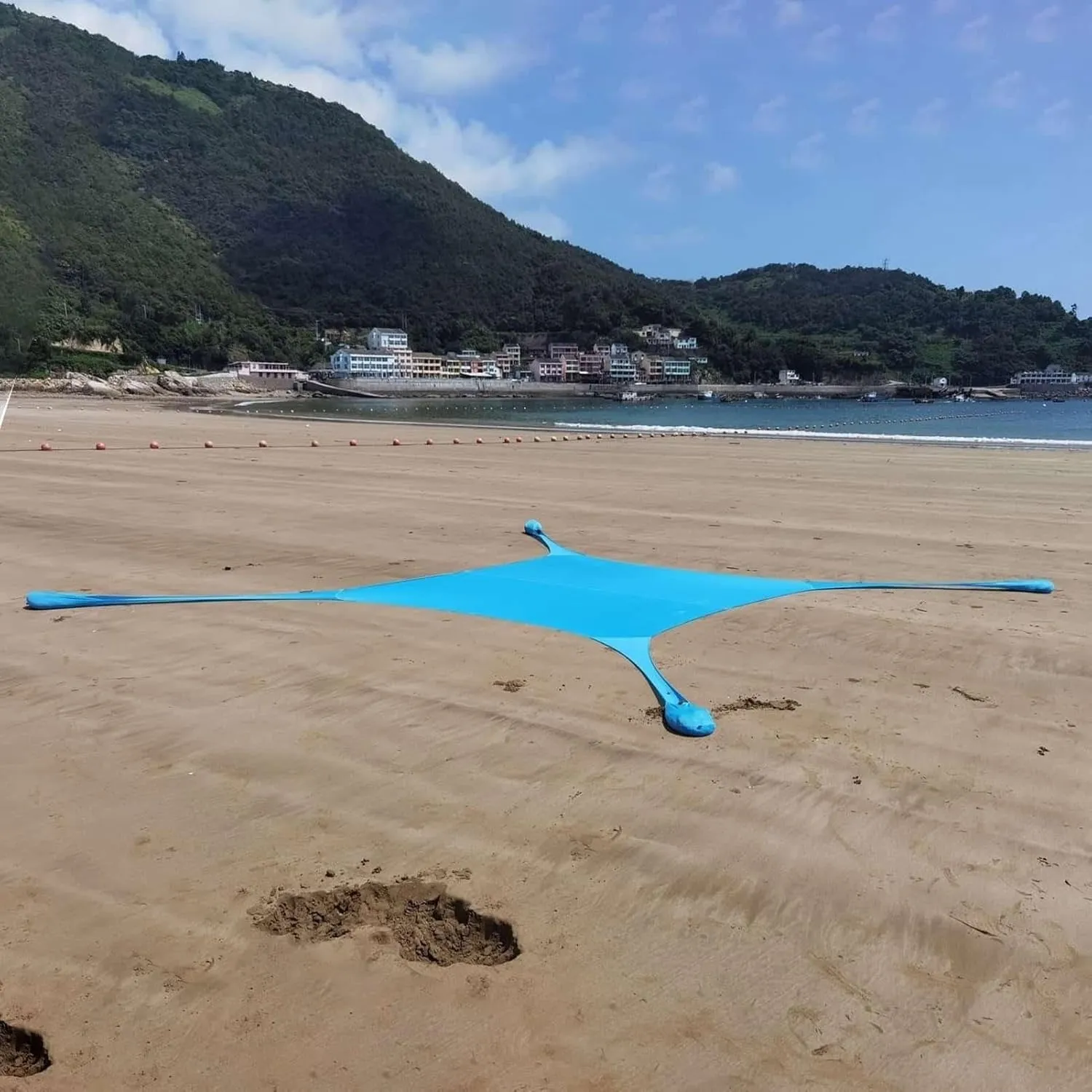 Beach Shelter Sun Shelter UV Protection, Stay Cool and Protected with Sun Shade Canopy, Waterproof Beach Vacation Sun Shade for Beach, Camping, Fishing, Outdoors(Blue,300x300x200cm)