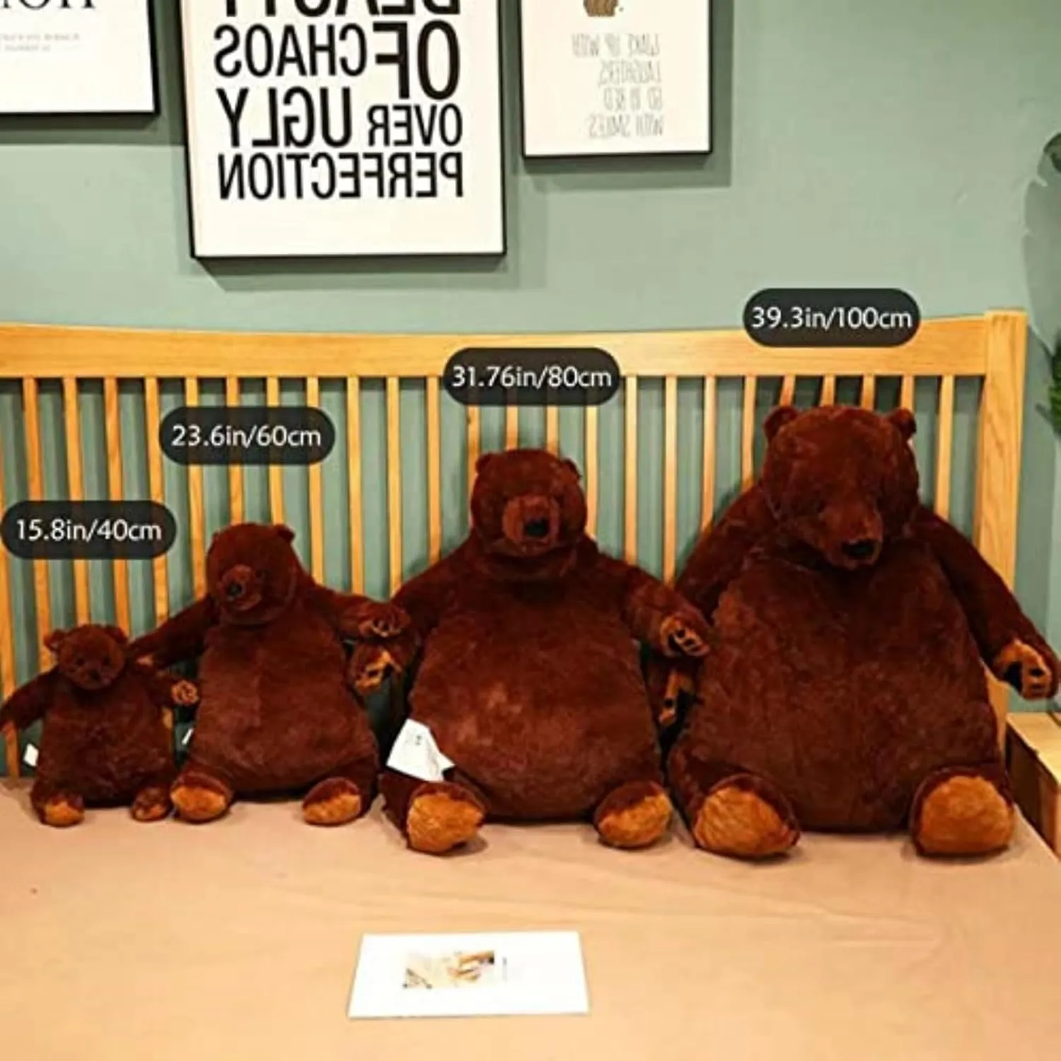 Bear 39.3 Inch - Soft and Giant Bear - Huggable and Cuddly Plush Toy - Ideal Gift for Kid Boy,Girl&Girlfriend - Super Soft and Cuddly!