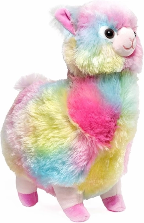 Bearington Annabelle Plush Stuffed Animal Rainbow Alpaca - 12 inches Alpaca Stuffed Animal Toy