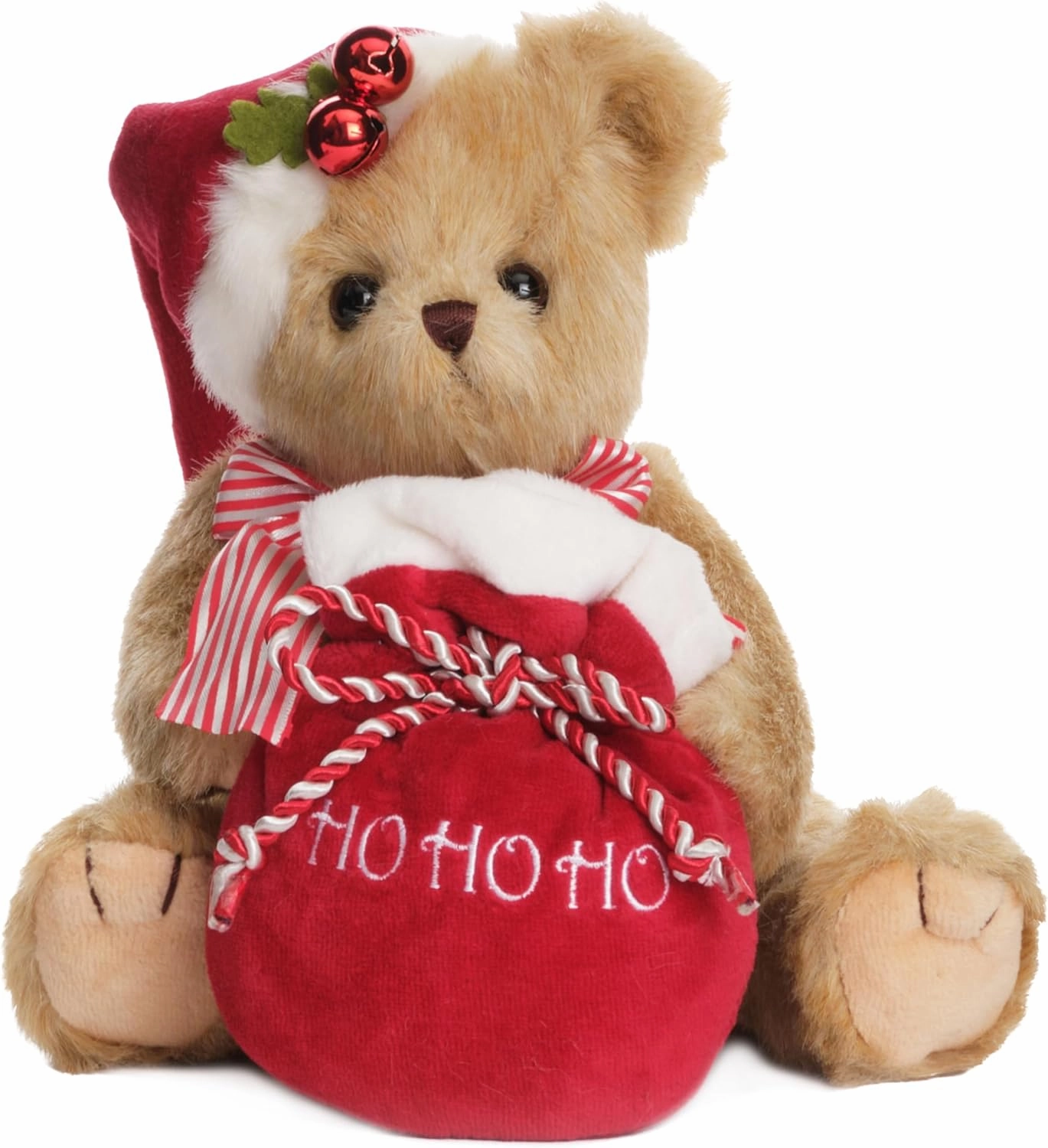 Bearington Jolly Jingles Teddy Bear, 10 Inch Christmas Teddy Bear Gifts for Kids