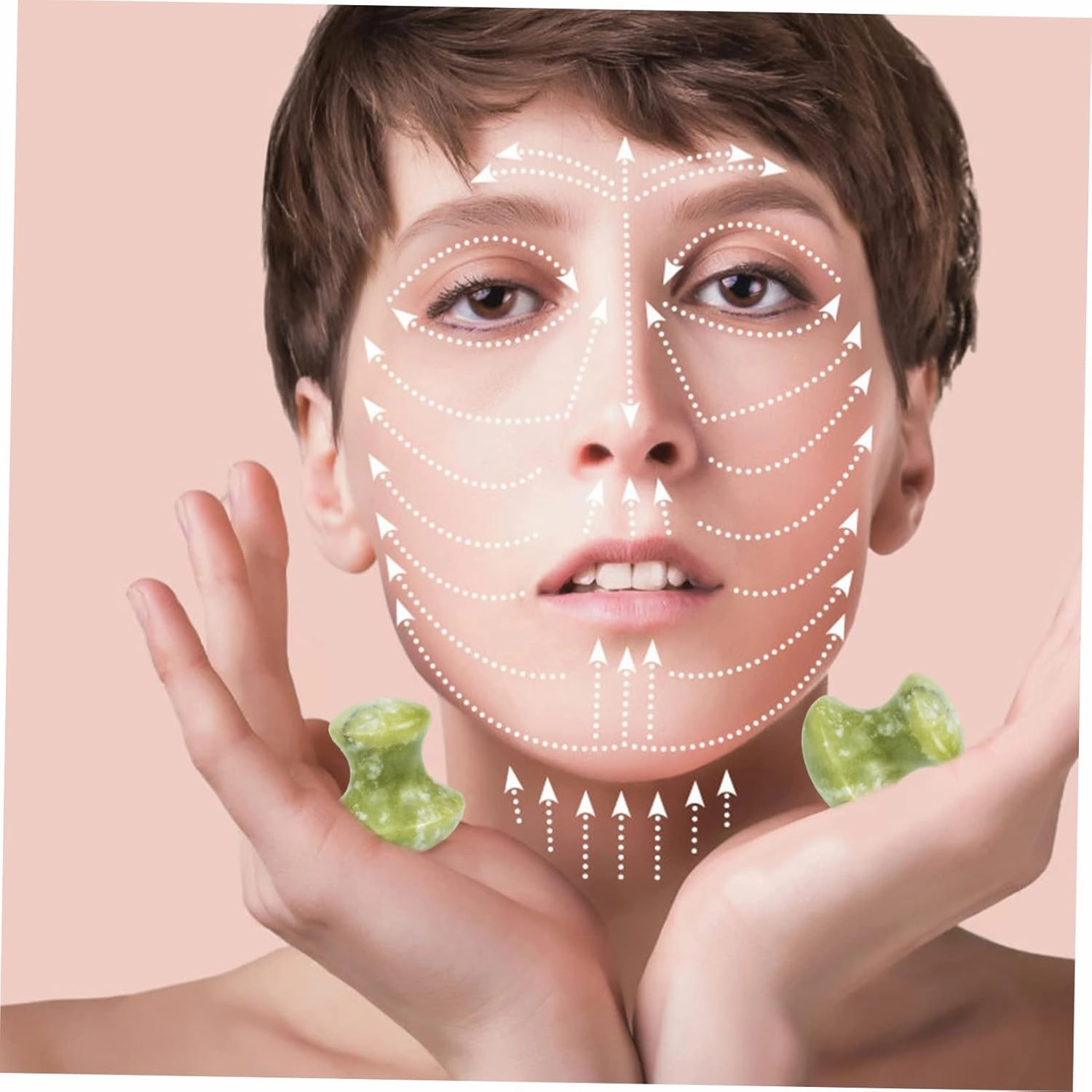 Beaupretty 4pcs Jade Mushroom Shaped Face Eye Fatigue Relief Tool Traditional Chinese Massage Design Suitable for Neck Shoulders Face Body for All Ages