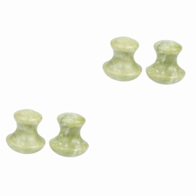 Beaupretty 4pcs Jade Mushroom Shaped Face Eye Fatigue Relief Tool Traditional Chinese Massage Design Suitable for Neck Shoulders Face Body for All Ages