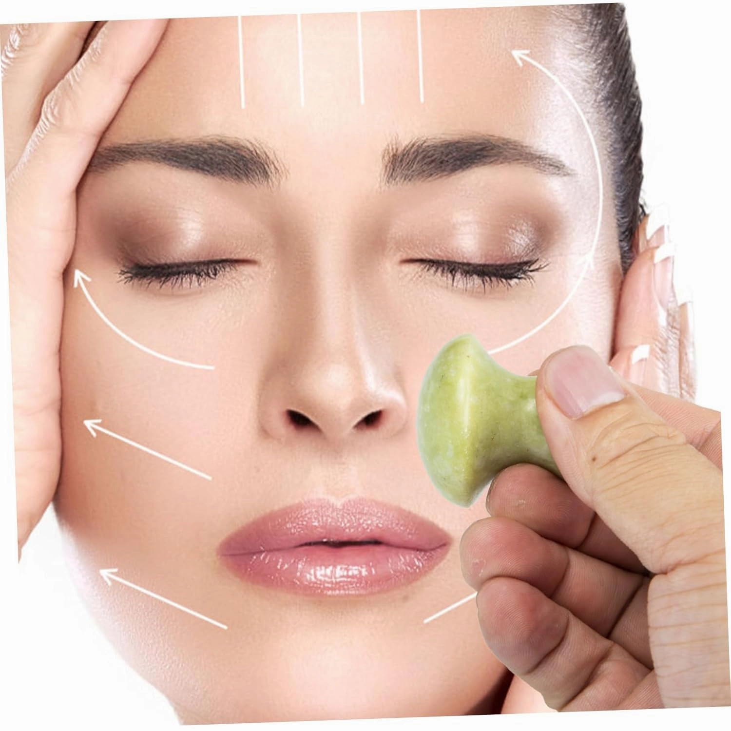 Beaupretty 4pcs Jade Mushroom Shaped Face Eye Fatigue Relief Tool Traditional Chinese Massage Design Suitable for Neck Shoulders Face Body for All Ages
