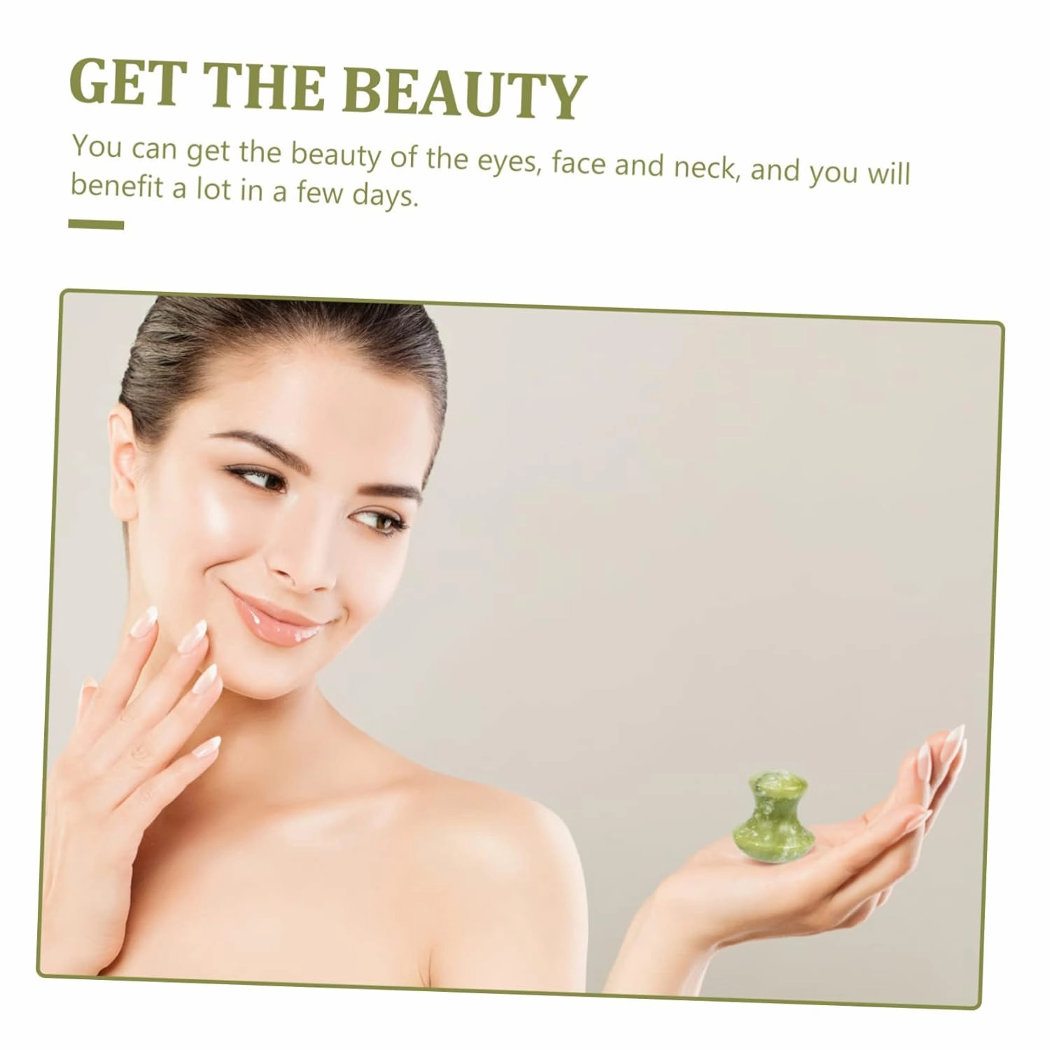 Beaupretty 4pcs Jade Mushroom Shaped Face Eye Fatigue Relief Tool Traditional Chinese Massage Design Suitable for Neck Shoulders Face Body for All Ages