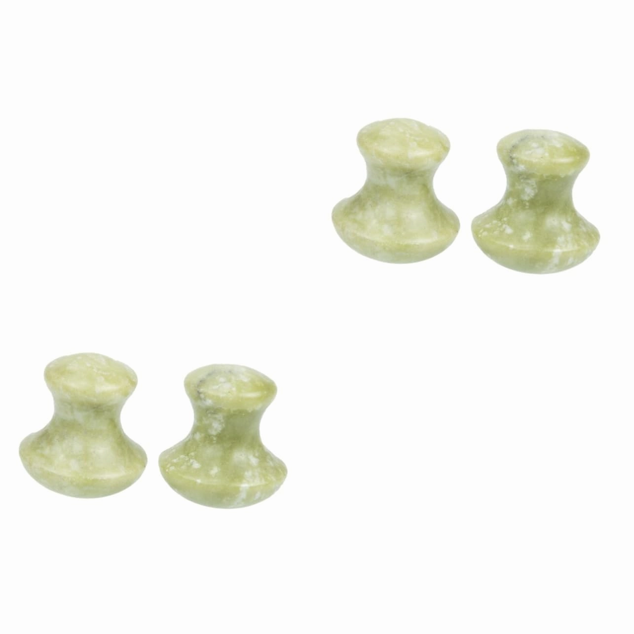 Beaupretty 4pcs Jade Mushroom Shaped Face Eye Fatigue Relief Tool Traditional Chinese Massage Design Suitable for Neck Shoulders Face Body for All Ages