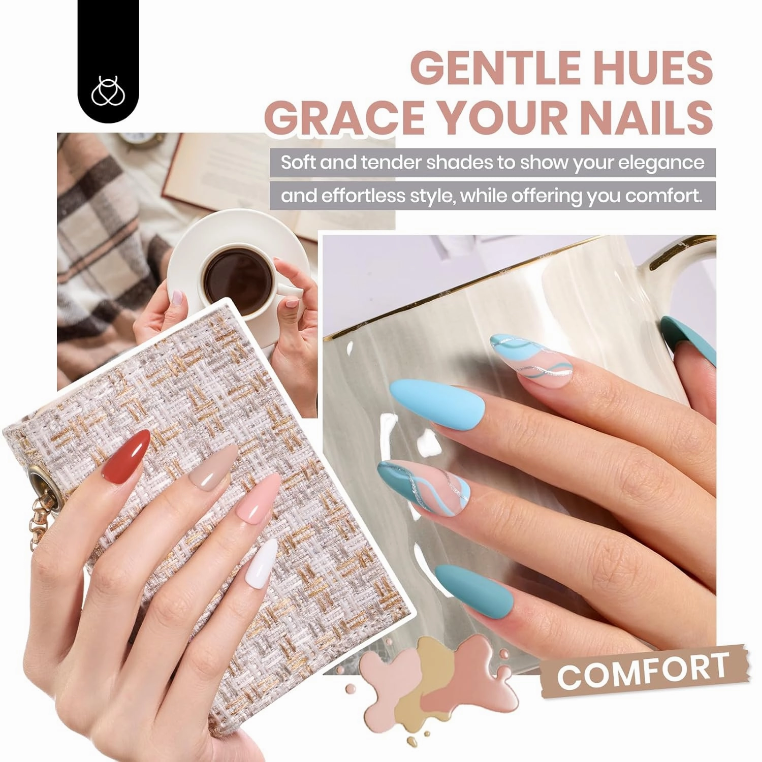 Beetles Gel Nail Polish Set - 69PCS 60 Colors Gel Polish Kit Base Coat Glossy & Matte Top Coat Soak off Emotional Spectrum Collection Red Black Nude White Neon All Seasons Gifts for Women