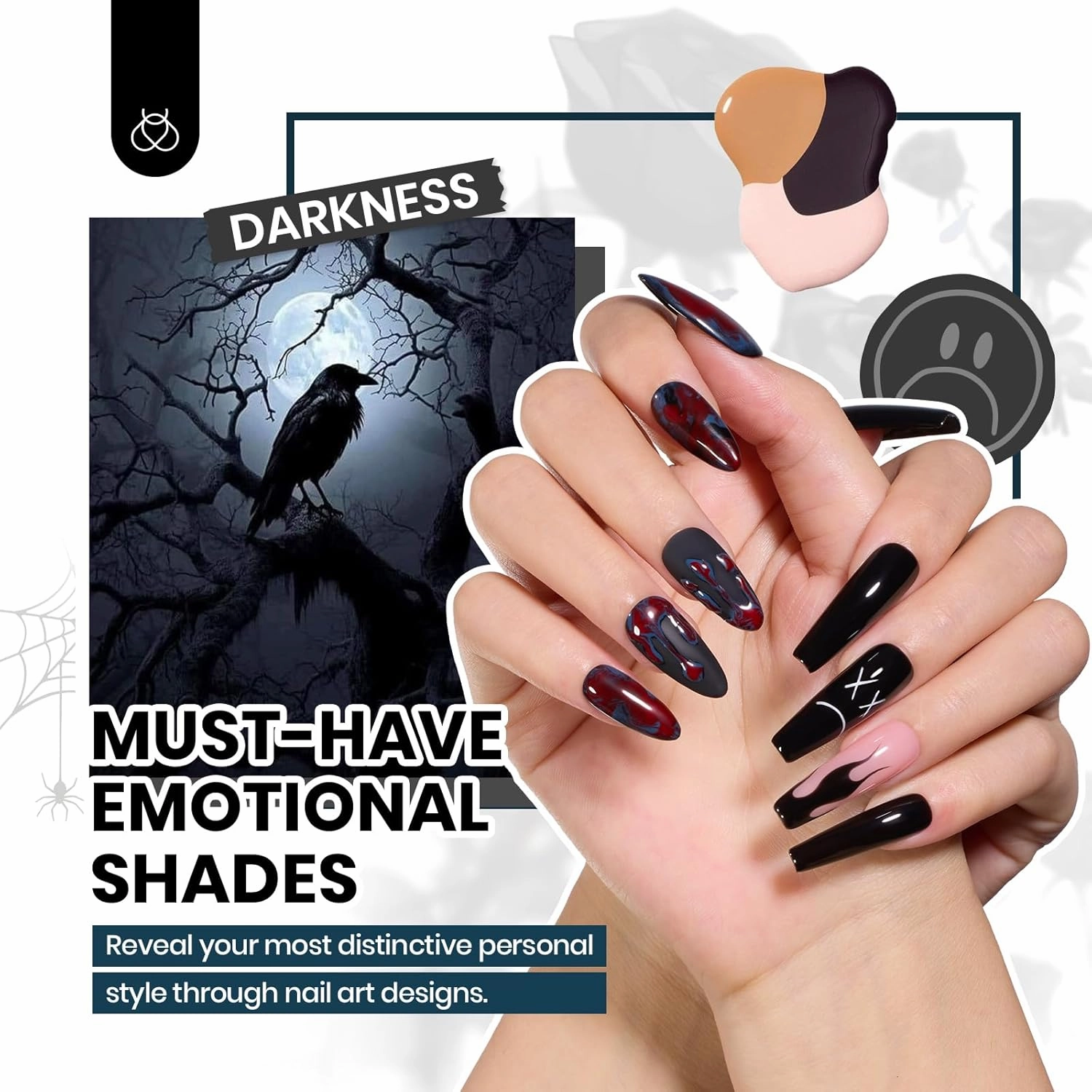 Beetles Gel Nail Polish Set - 69PCS 60 Colors Gel Polish Kit Base Coat Glossy & Matte Top Coat Soak off Emotional Spectrum Collection Red Black Nude White Neon All Seasons Gifts for Women