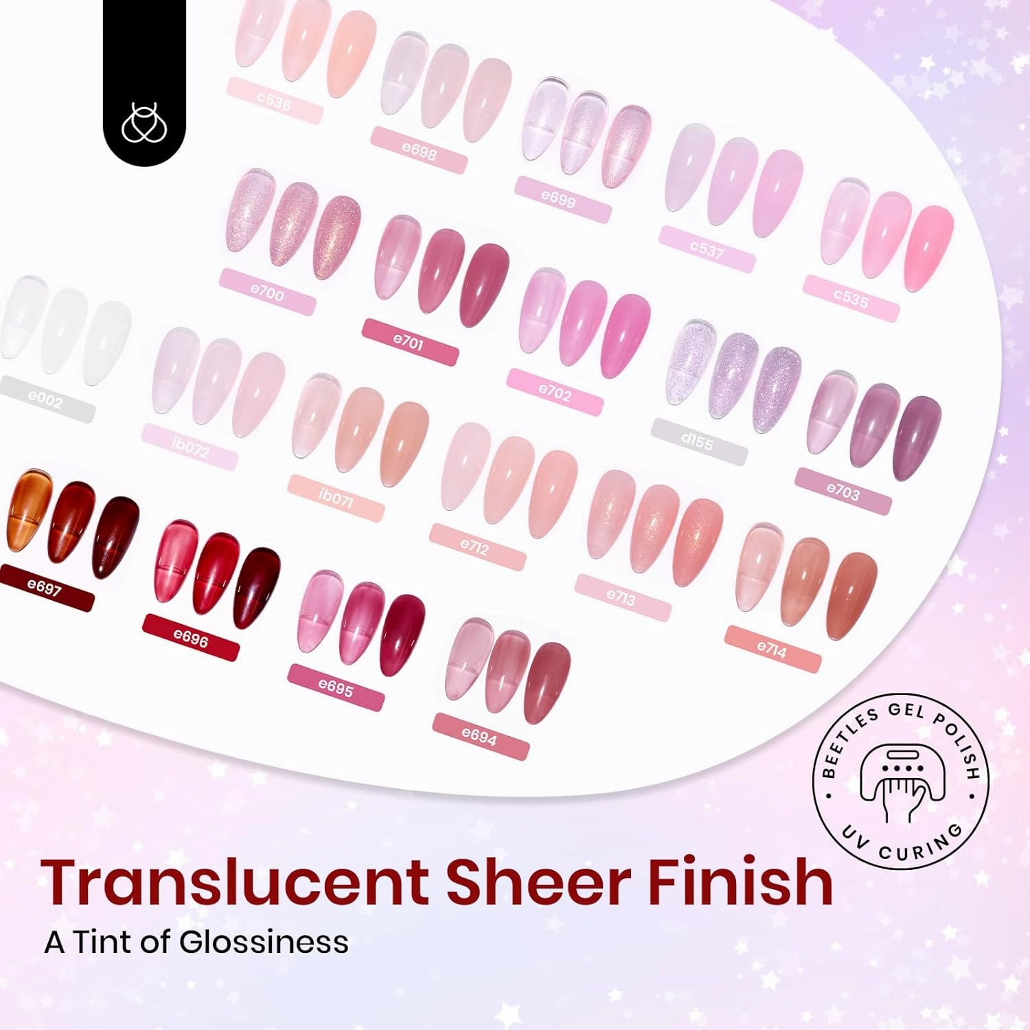 Beetles Jelly Gel Nail Polish Set, 25PCS 20 Colors Sheer Neutral Nude Pink Glitter Milky White Gel Nail Kit Soak Off UV with Base Glossy Matte Top Coat Pearls Rhinestones Nail Charms Gift for Women