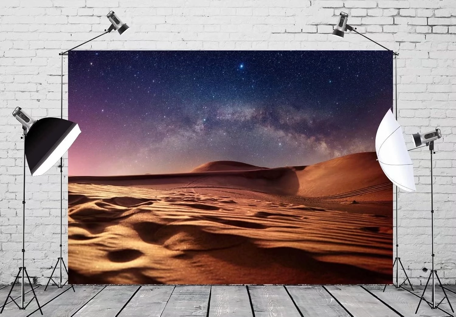 BELECO 8x6ft Fabric Star Night in Desert Backdrop Sand Dunes Desert Photography Background Desert Scene Arabian Nights Party Decorations Baby Shower Birthday Photoshoot Studio Photo Props Wallpaper