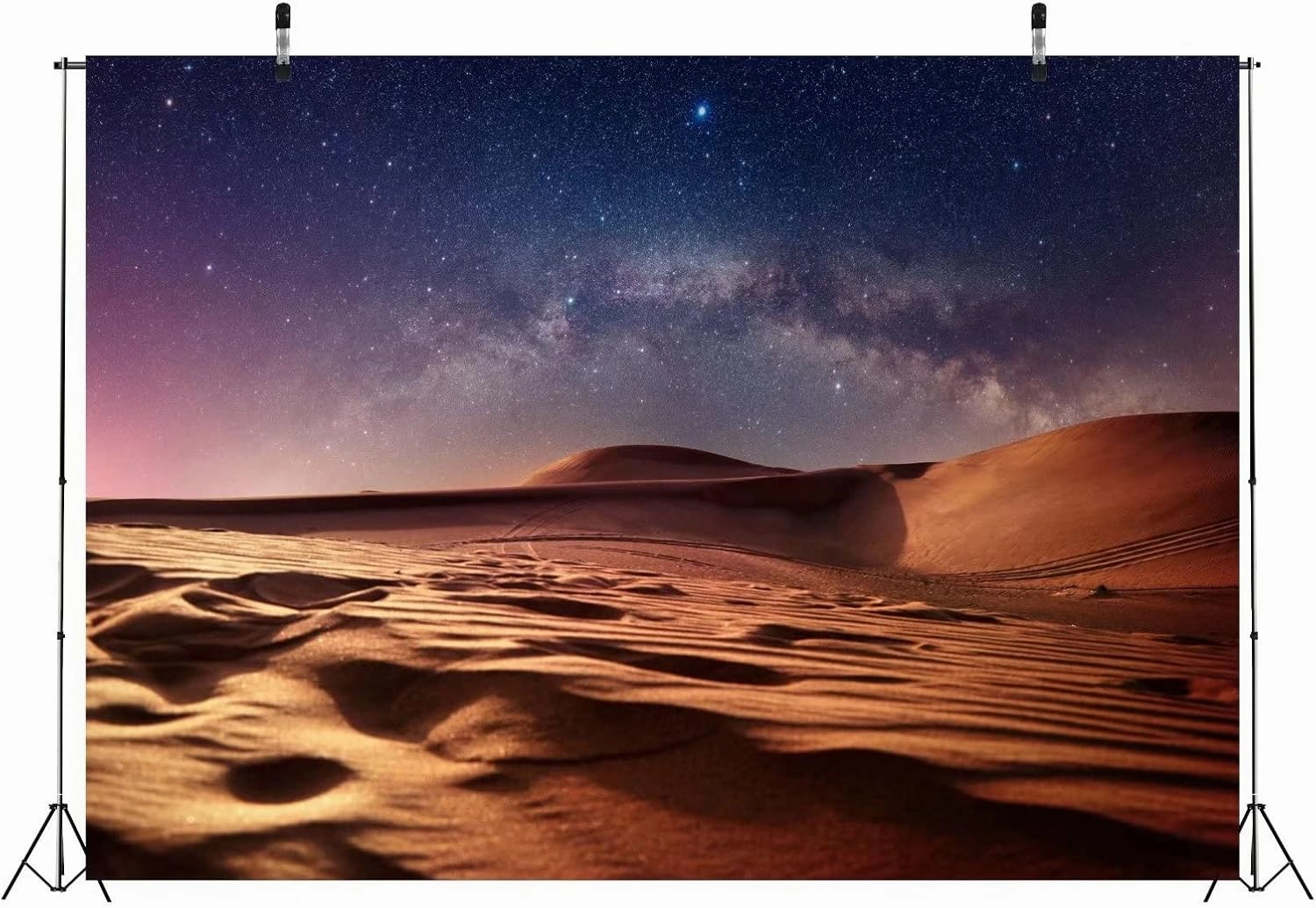 BELECO 8x6ft Fabric Star Night in Desert Backdrop Sand Dunes Desert Photography Background Desert Scene Arabian Nights Party Decorations Baby Shower Birthday Photoshoot Studio Photo Props Wallpaper