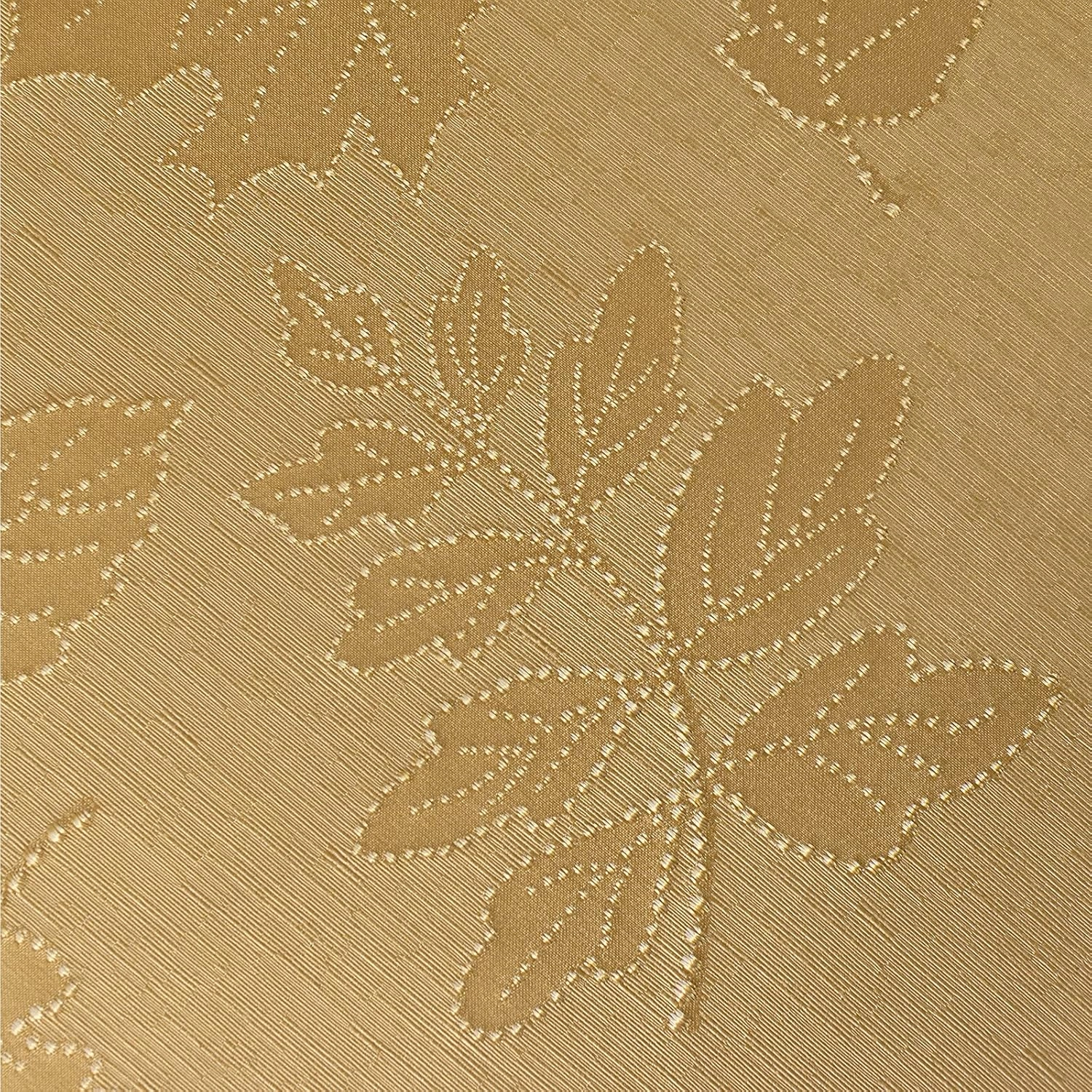 Benson Mills Harvest Legacy Damask Fabric Table Cloth Fall, Harvest, and Thanksgiving Tablecloth (Gold, 60" x 120" Rectangular)