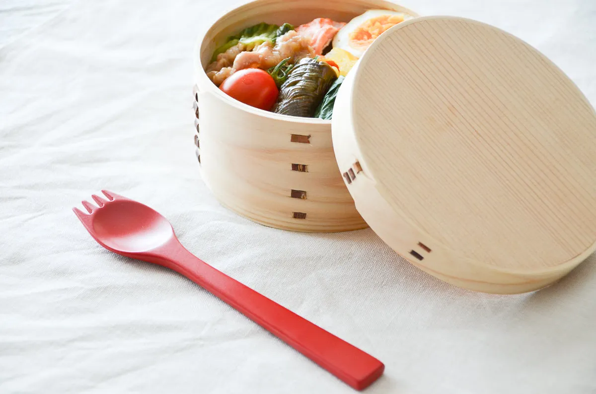 Bento(Lunch) spoon [ Natural, Red ] / Mōsō bamboo / Ōita-JPN 211120
