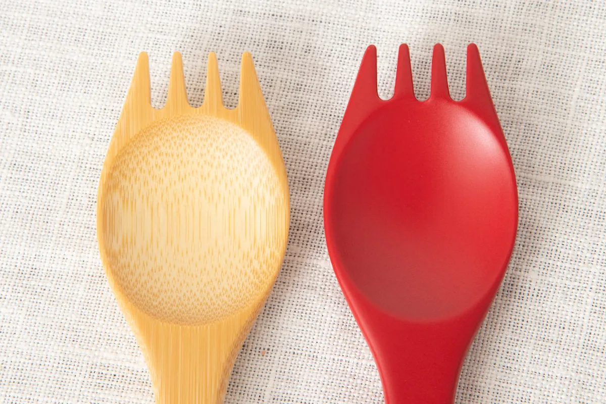 Bento(Lunch) spoon [ Natural, Red ] / Mōsō bamboo / Ōita-JPN 211120