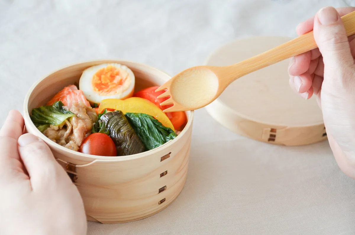 Bento(Lunch) spoon [ Natural, Red ] / Mōsō bamboo / Ōita-JPN 211120