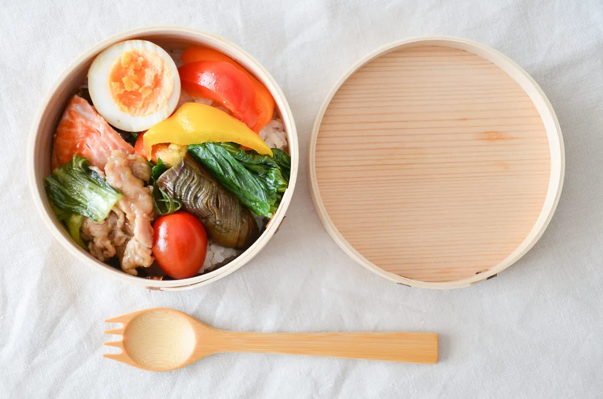 Bento(Lunch) spoon [ Natural, Red ] / Mōsō bamboo / Ōita-JPN 211120