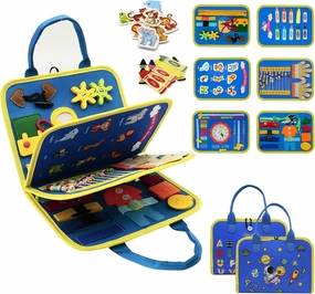 BESFAN 2 Year Old Girl Birthday Gift - Montessori Busy Board Book Toys for Toddler Boys & Girls Aged 1-3, Educational Sensory Learning Activity Toys for Travel