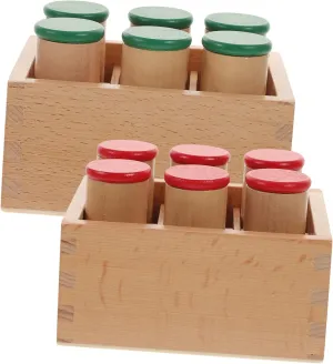 BESPORTBLE 1 Set Interactive Sound Cylinders Educational for Safe and Montessori Sensory Plaything to Develop Color Recognition Patience and Logical Thinking Skills