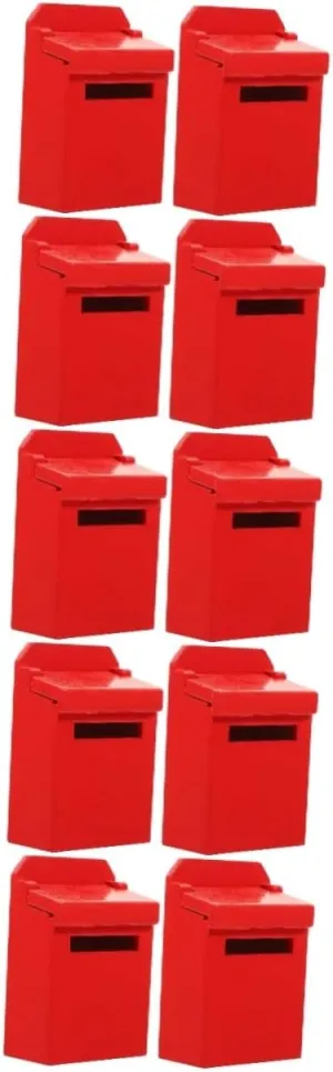 BESPORTBLE 4sets Realistic Mini Mailbox Model Mini House Mailbox Decor Toy for Boys and Girls Boys and Girls DIY Dollhouse Set 2pcs*4