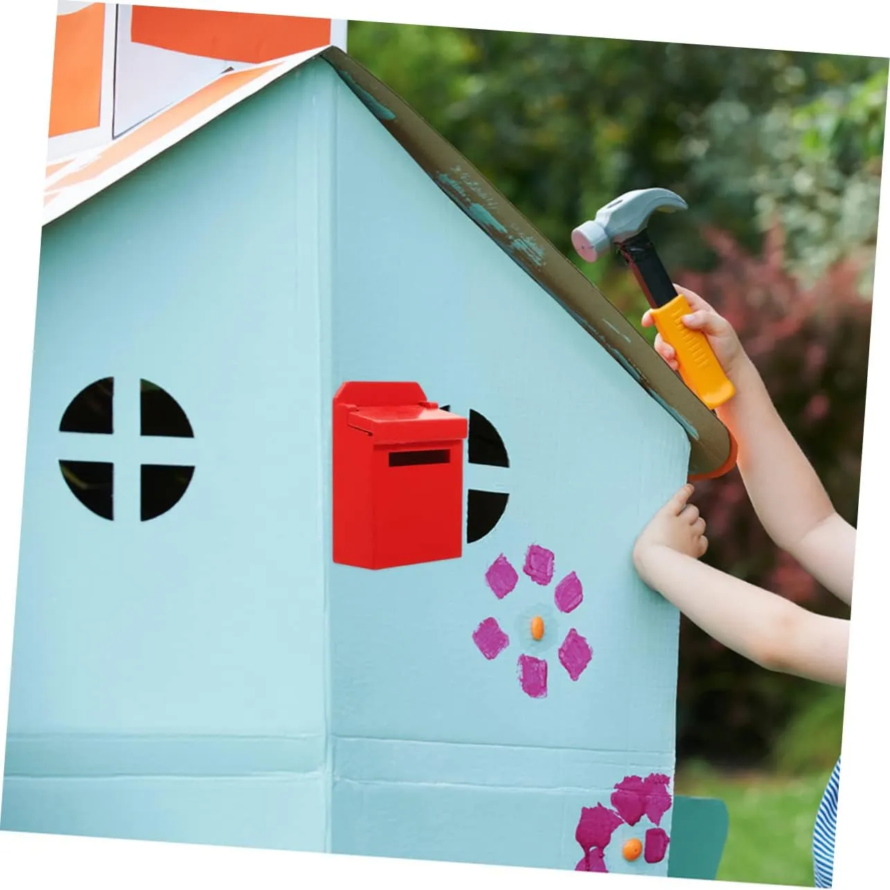 BESPORTBLE 4sets Realistic Mini Mailbox Model Mini House Mailbox Decor Toy for Boys and Girls Boys and Girls DIY Dollhouse Set 2pcs*4