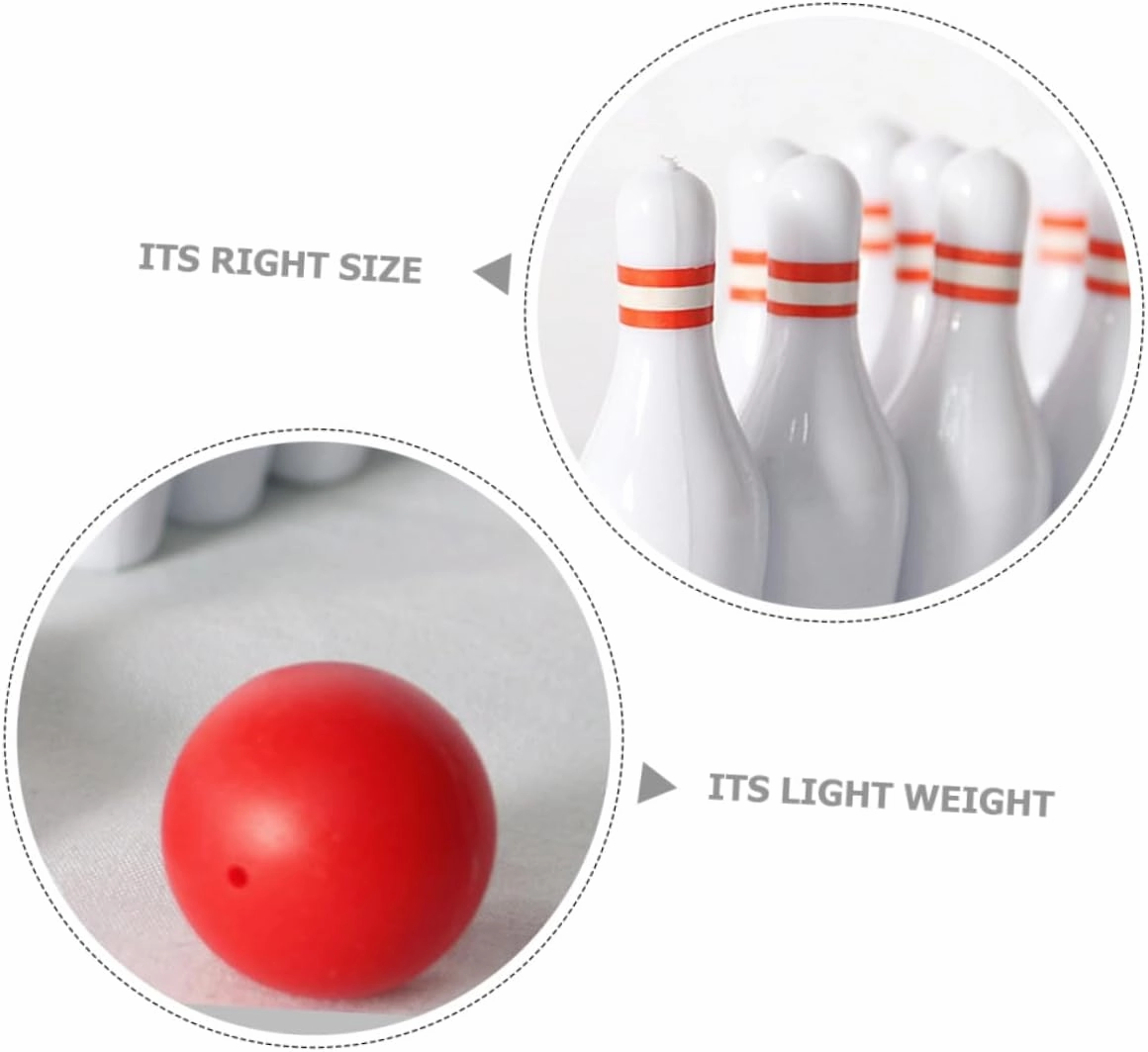 BESPORTBLE 3 Sets Realistic Mini Bowling Set Boys and Girls Bowling Balls Pins for Dollhouse Decor