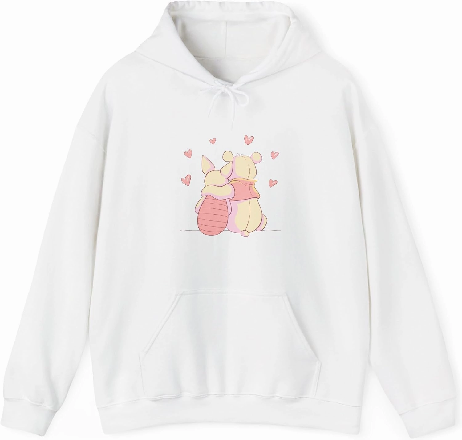 Best Buddies, Teddy Bear Valentine's Dropped Shoulder Hoodie Sweatshirt