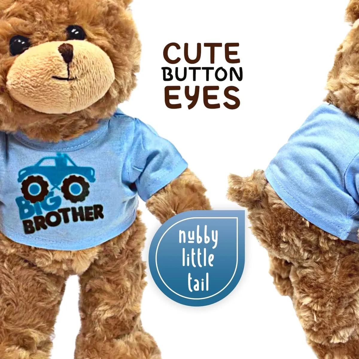 Big Brother Teddy Bear Stuffed Animal, Big Brother Gifts for Toddler Boy Plush Toys, 12 Inches