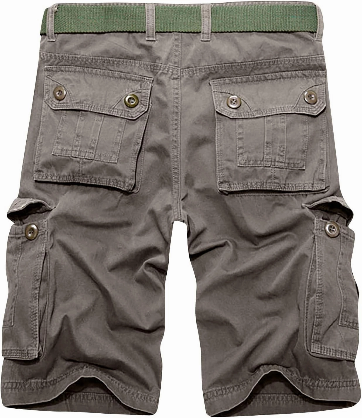 Big and Tall Cargo Shorts for Men 2023 Cotton Multi Pockets Tooling Shorts Classic Fit Buckle Zipper Work Shorts