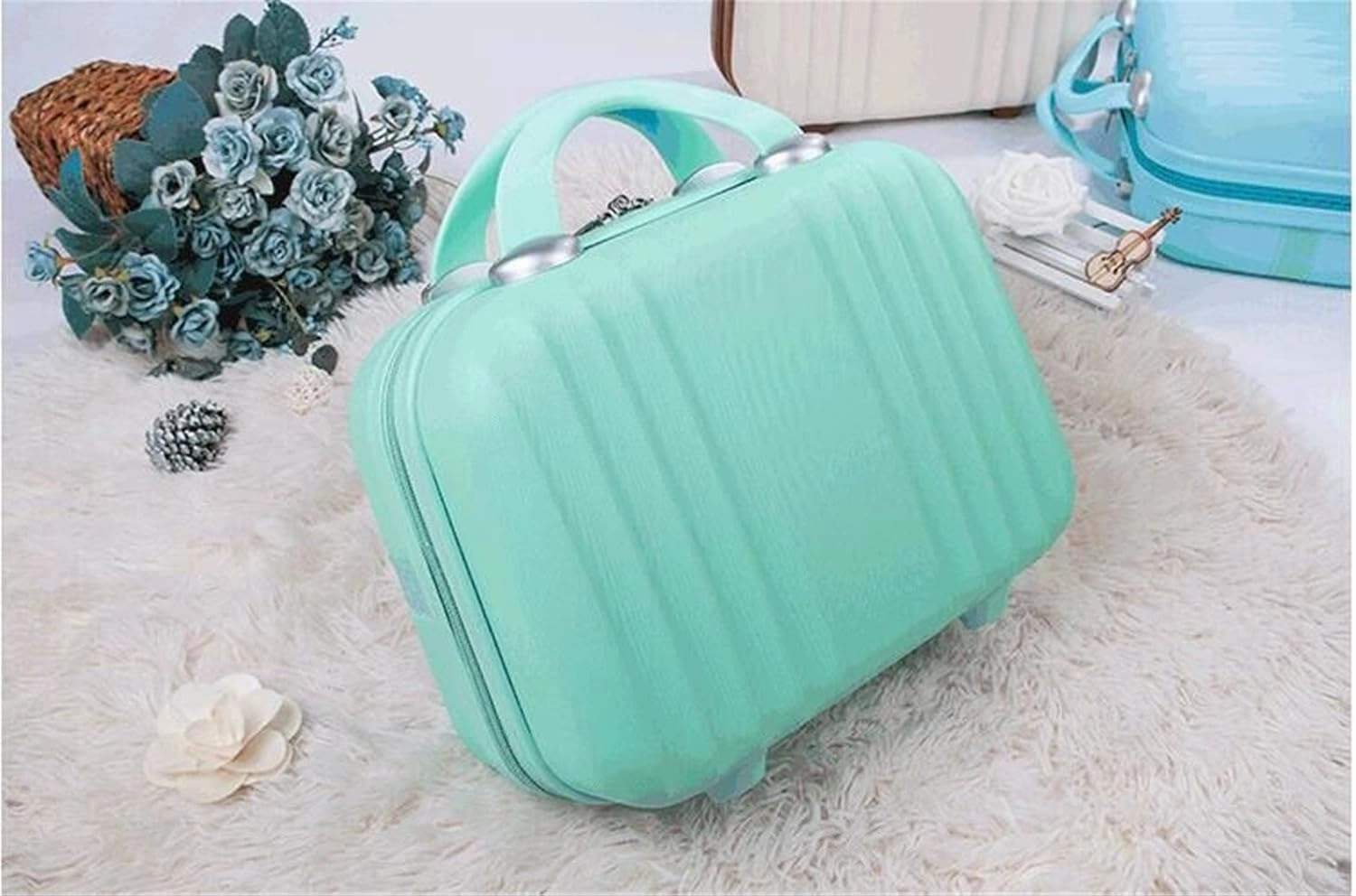 Bilateral Stripe Typ ABS Polychrome Mini Travel Luggage For Princess Girls Or Women lady