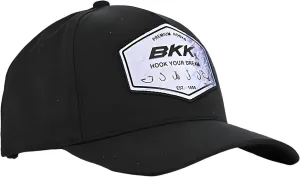 BKK Performance Hat Construction | Lightweight Ventilated Fabric | Classic & Legacy Logo Designs | Comfortable Fit | Perfect for Outdoor Fishing | Black Legacy