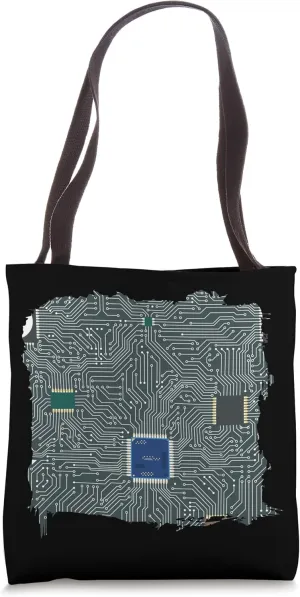 Black Circuit Board Electronic Electric Novelty Lover Gift Tote Bag