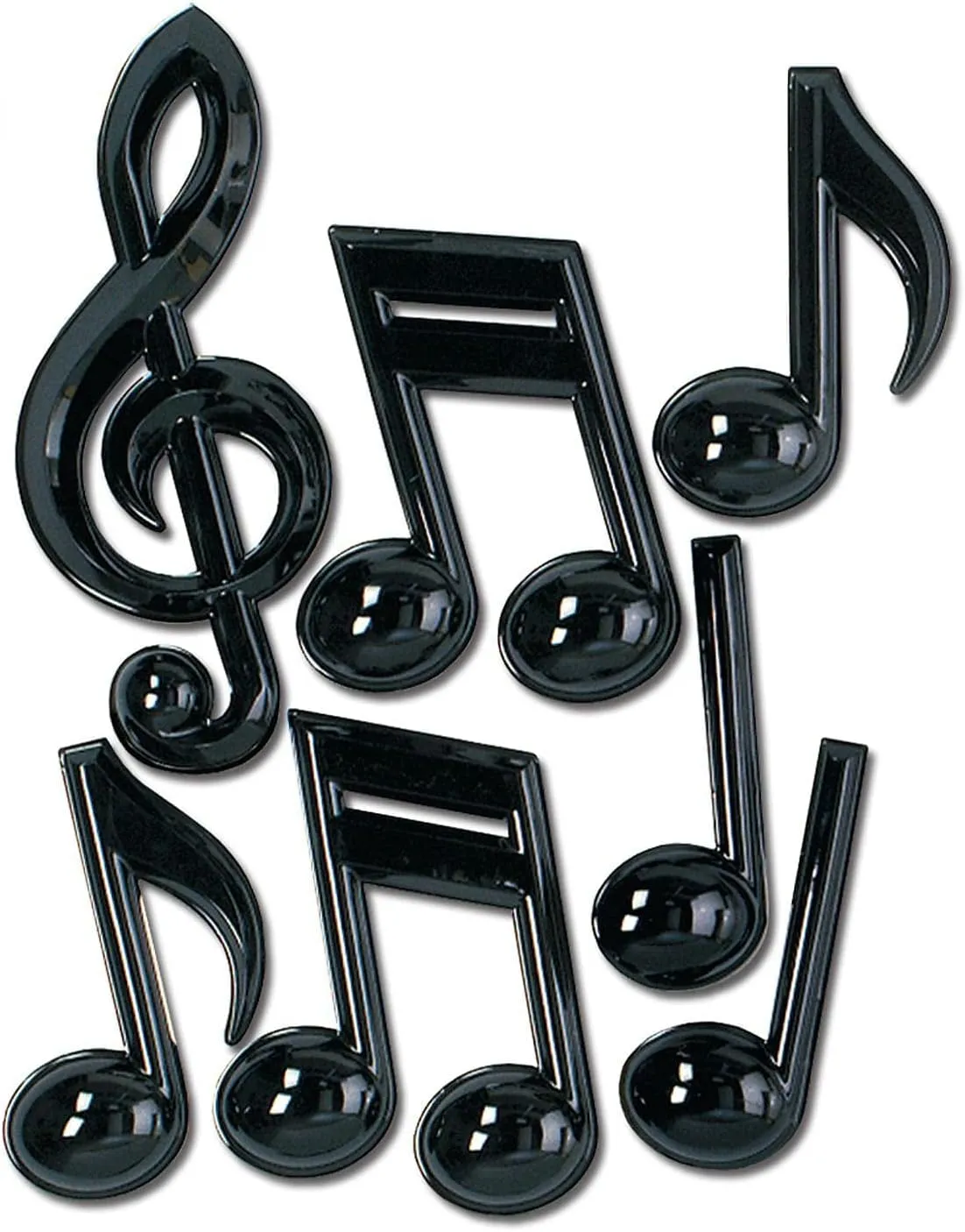Black Plastic Musical Notes