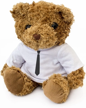 Black TIE - Adorable Lovely Soft Brown Teddy Bear - Gift Present
