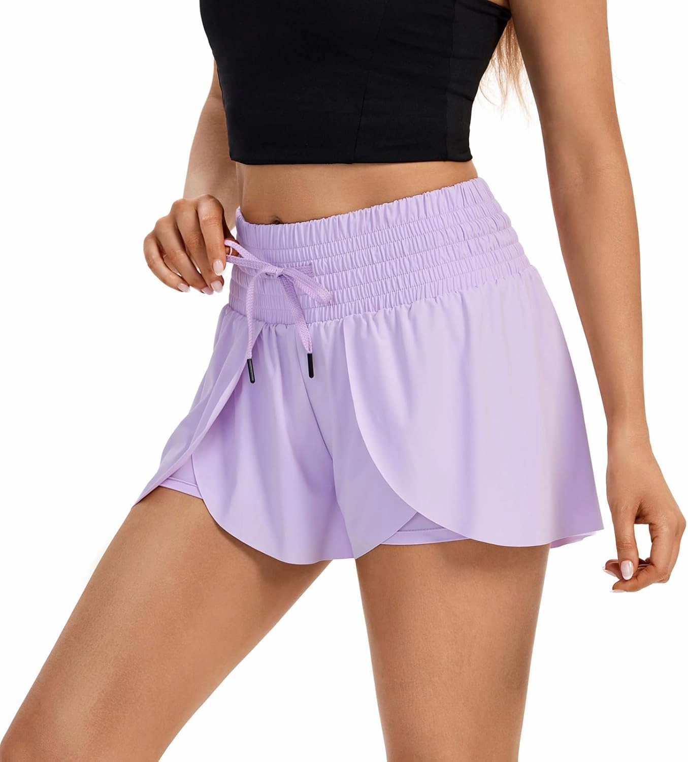 Blaosn Flowy Running Shorts for Women Gym Yoga Workout Athletic Tennis Golf High Waisted with Pockets Cute Clothes Summer
