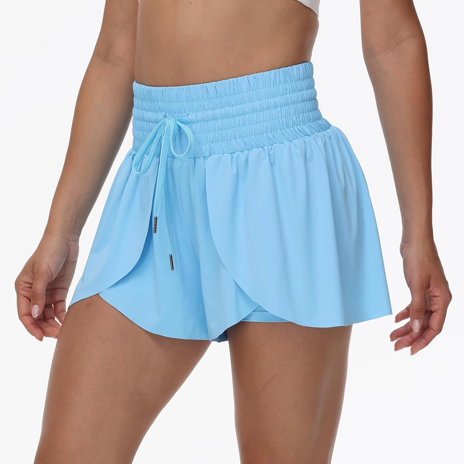 Blaosn Flowy Running Shorts for Women Gym Yoga Workout Athletic Tennis Golf High Waisted with Pockets Cute Clothes Summer