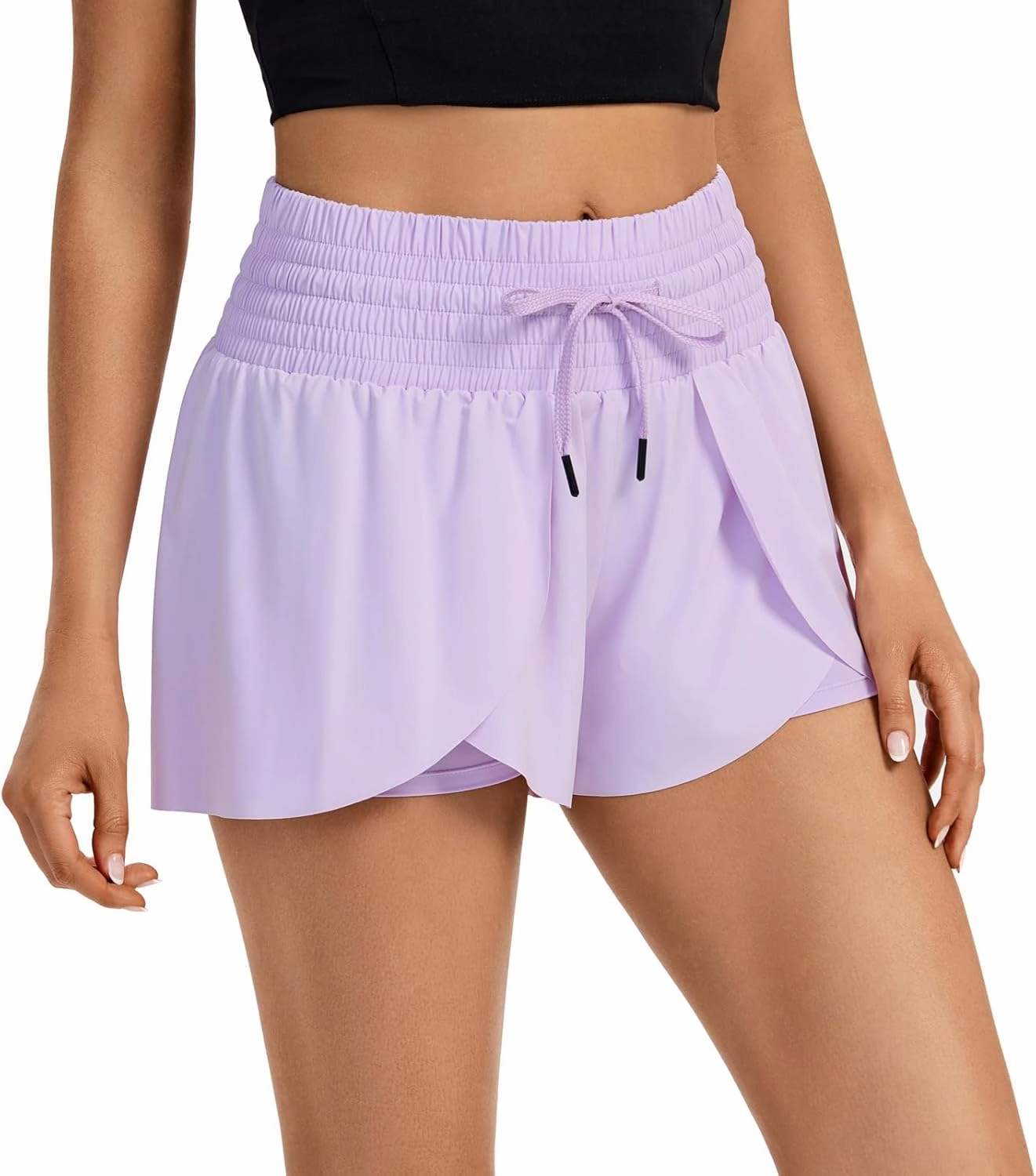 Blaosn Flowy Running Shorts for Women Gym Yoga Workout Athletic Tennis Golf High Waisted with Pockets Cute Clothes Summer